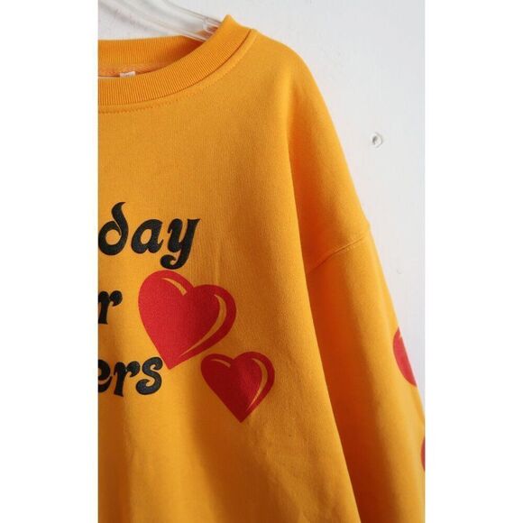 Holiday by Emma Mulholland "Holiday is for Lovers" Yellow Sweatshirt - Size S - Picture 3 of 8